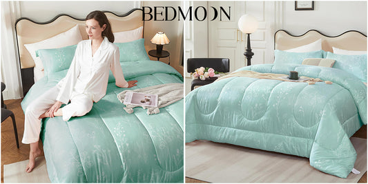 6 Reasons to Choose the Bedmoon Flower Printed Air Conditioner Quilt Cooling Comforters Set: Feel the Comfort from Nature