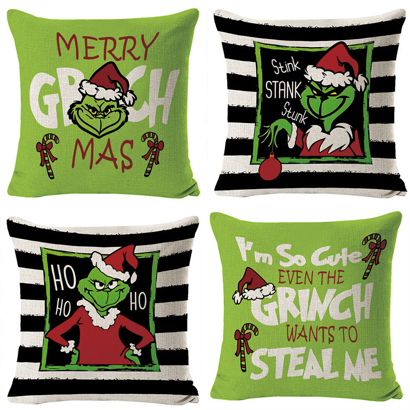 4-piece Merry Christmas Home Decor Pillow Covers