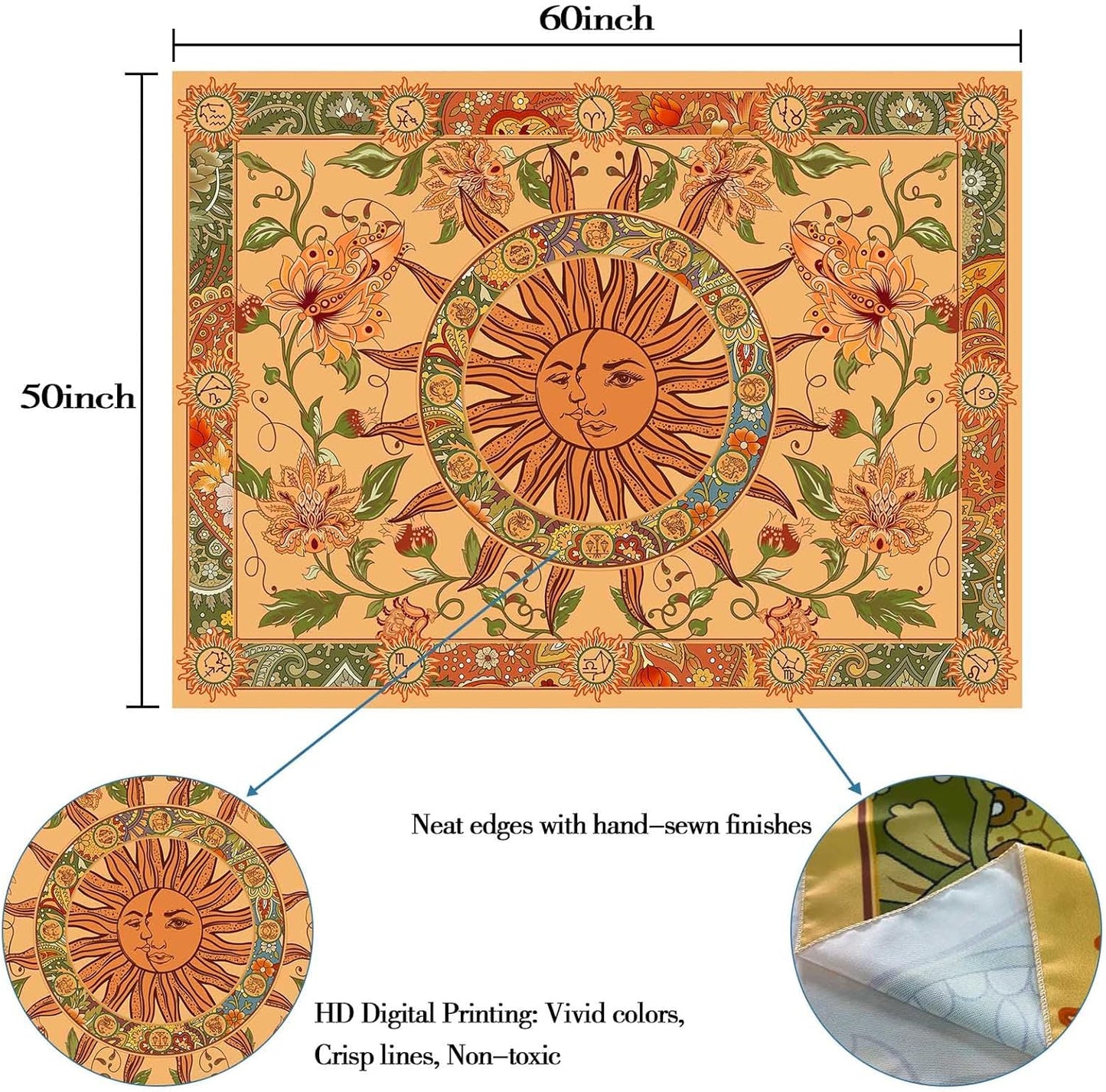 🔥Last Day 69% OFF - American Style Sun God Fortune Tapestry Boho Home Decor Blanket