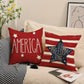 4-piece American Flag Stars Stripes God Bless America Throw Pillow Case