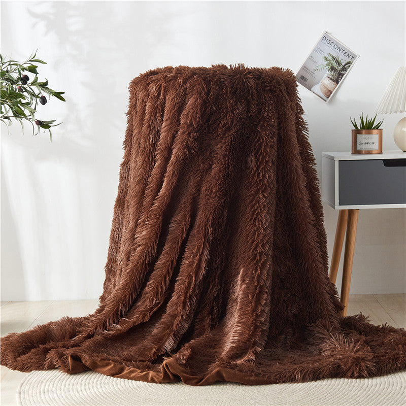 🔥Last Day 69% OFF - 2024 Fall/Winter Faux Fur Fluffy Rainbow Tie-Dye Throw Blanket