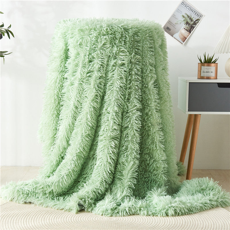 🔥Last Day 69% OFF - 2024 Fall/Winter Faux Fur Fluffy Rainbow Tie-Dye Throw Blanket