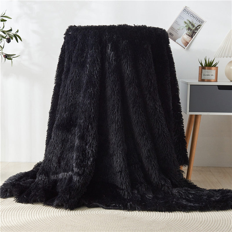 🔥Last Day 69% OFF - 2024 Fall/Winter Faux Fur Fluffy Rainbow Tie-Dye Throw Blanket