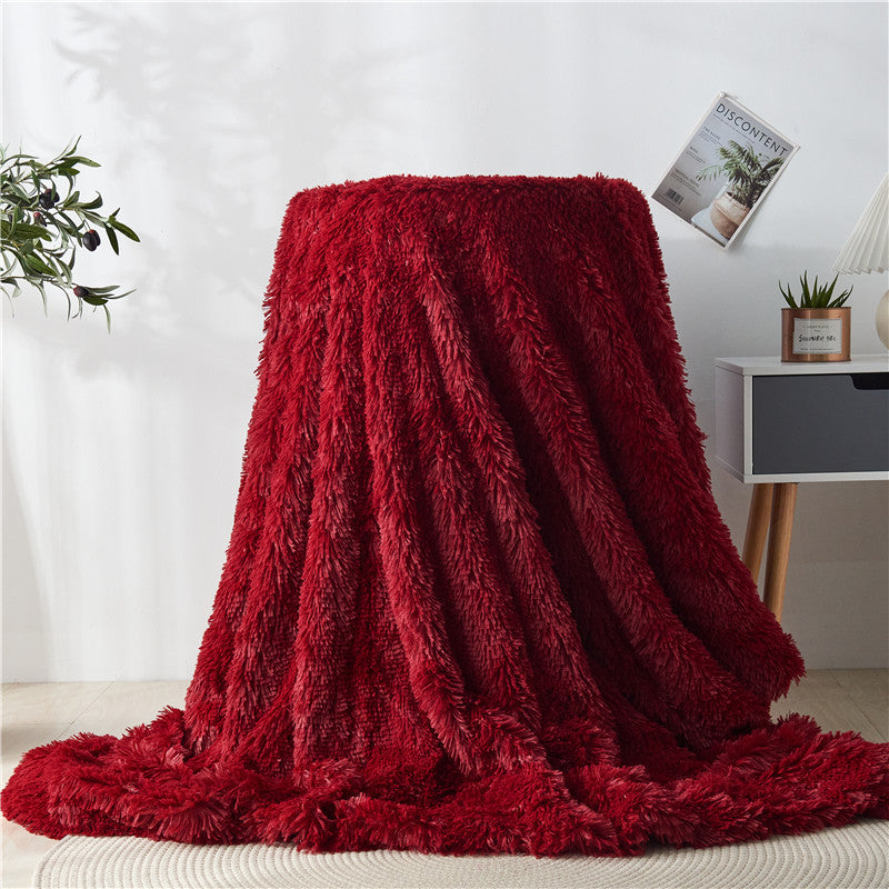 🔥Last Day 69% OFF - 2024 Fall/Winter Faux Fur Fluffy Rainbow Tie-Dye Throw Blanket