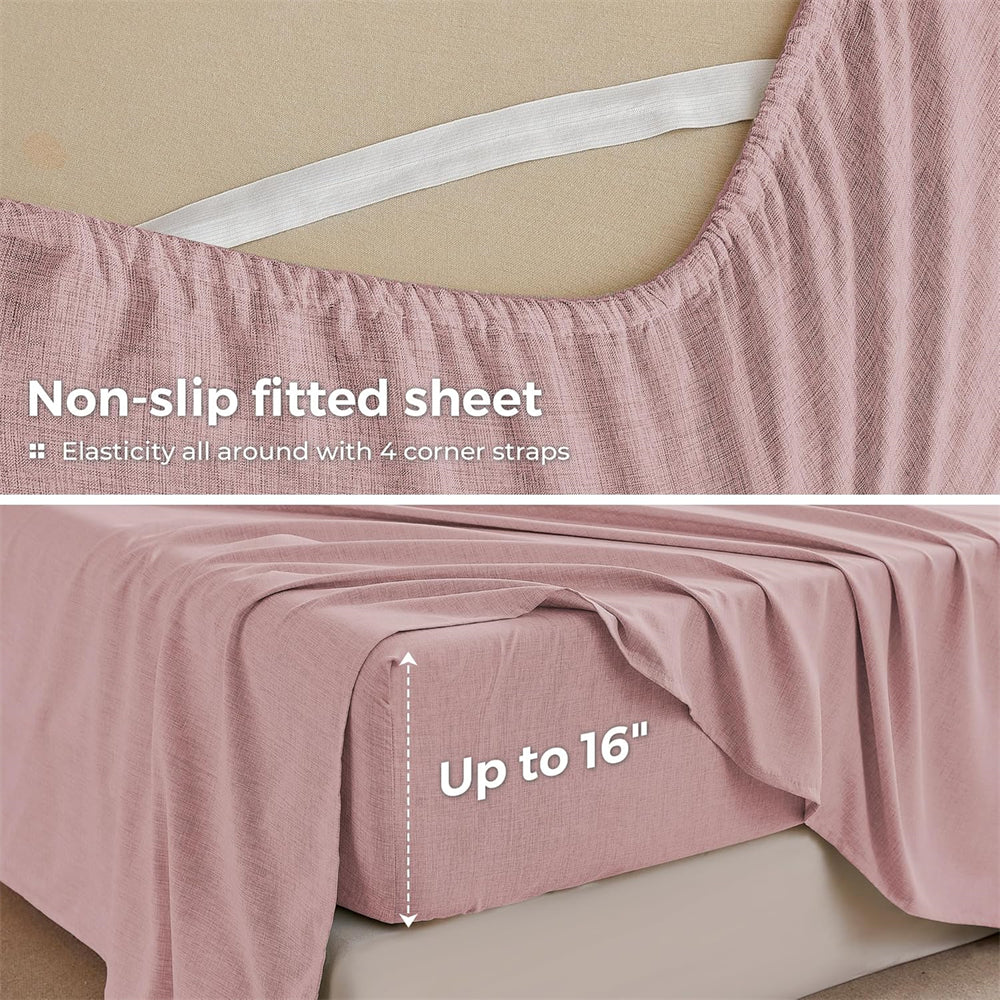 Bedmoon 4-piece Ultral Soft Cationic Cooling Cozy Bed Sheet Set