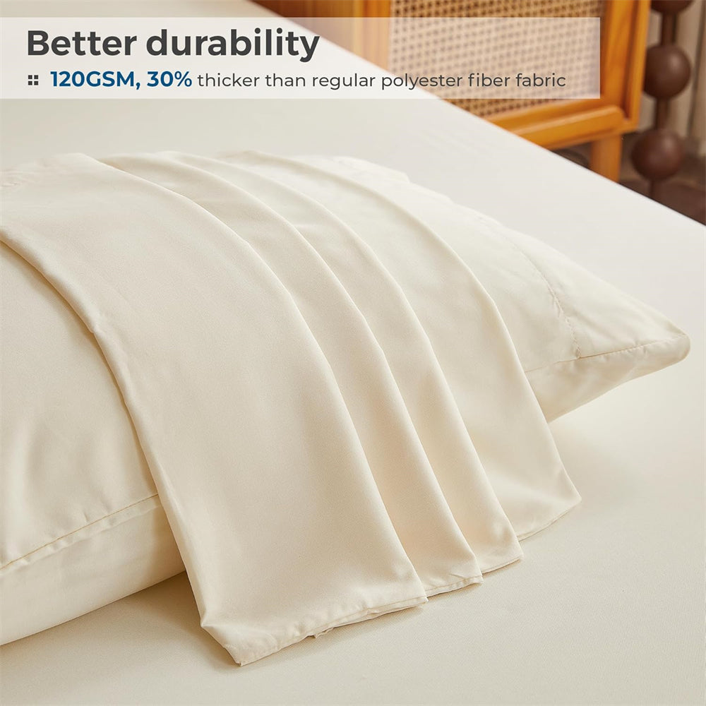 Bedmoon 4-piece Ultral Soft Cationic Cooling Cozy Bed Sheet Set