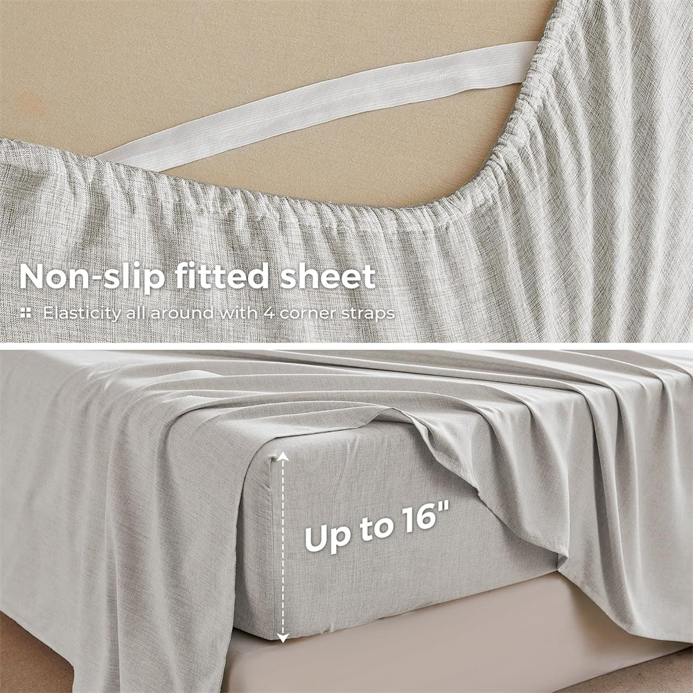 Bedmoon 4-piece Ultral Soft Cationic Cooling Cozy Bed Sheet Set