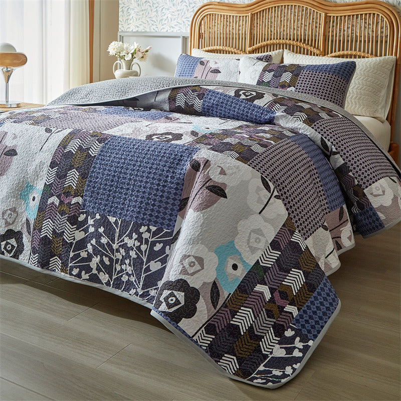 3-piece American Country Style Bedding Quilt Pastoral Bedspread Set