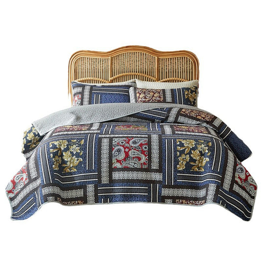 3-piece American Country Style Bedding Quilt Pastoral Bedspread Set