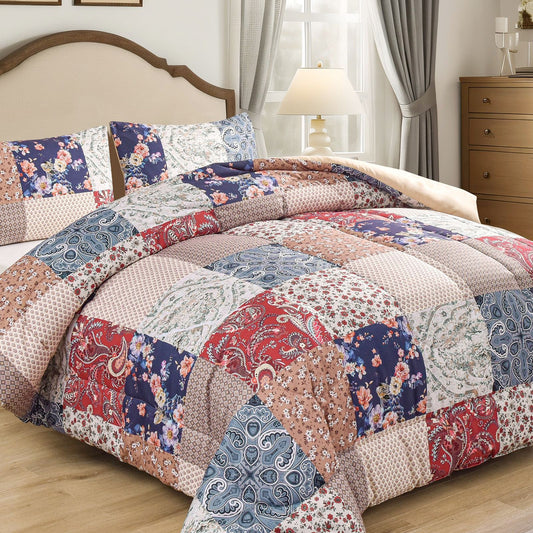 2024 Fall/Winter American Style 3-Piece Floral Comforter Set