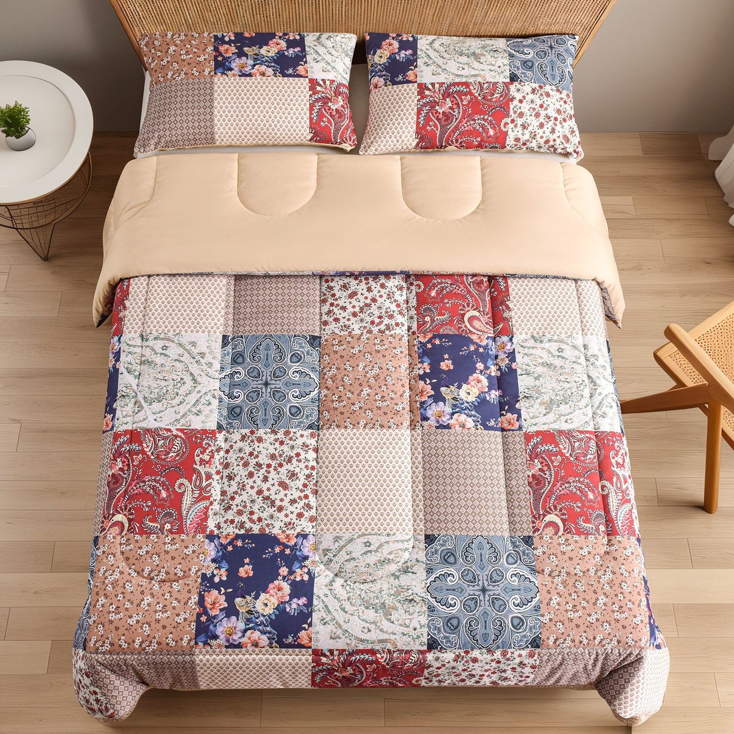 2024 Fall/Winter American Style 3-Piece Floral Comforter Set