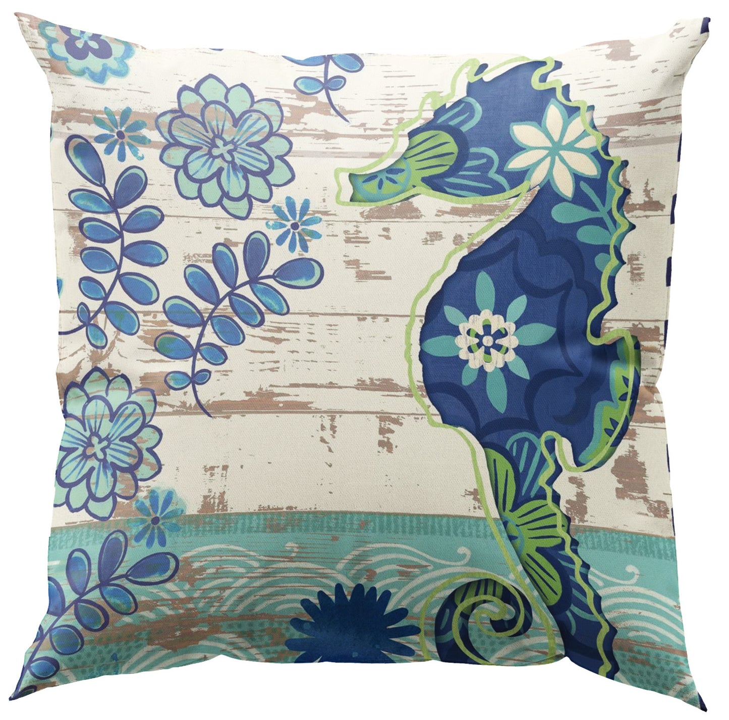 4-piece Vintage Mediterranean Style Marine Life Cushion Cover Pillowcase