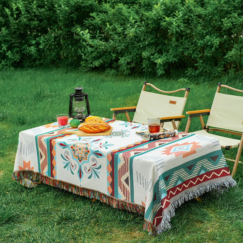 Bohemian Couch Sofa Cover Picnic Mat Outdoor Camping Blanket