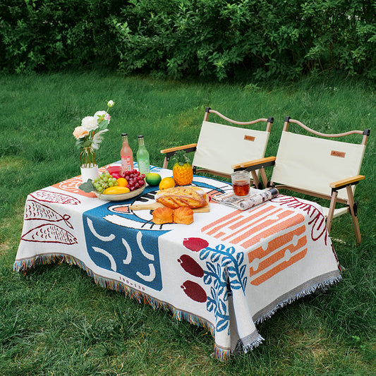 Bohemian Couch Sofa Cover Picnic Mat Outdoor Camping Blanket