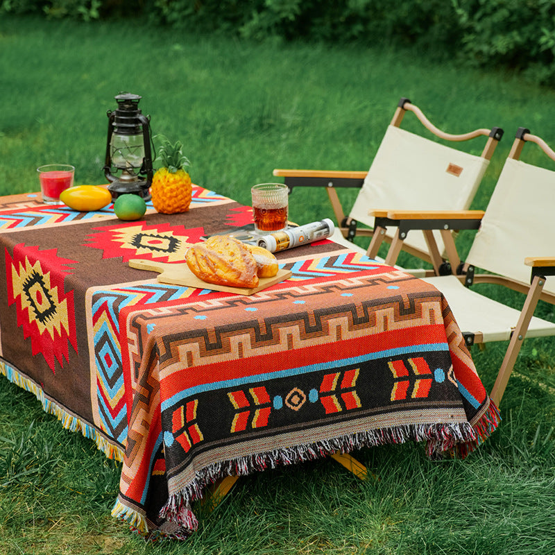 Bohemian Couch Sofa Cover Picnic Mat Outdoor Camping Blanket