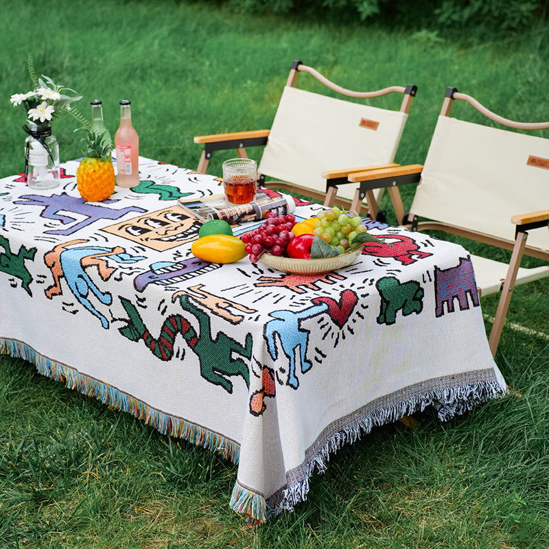 Bohemian Couch Sofa Cover Picnic Mat Outdoor Camping Blanket