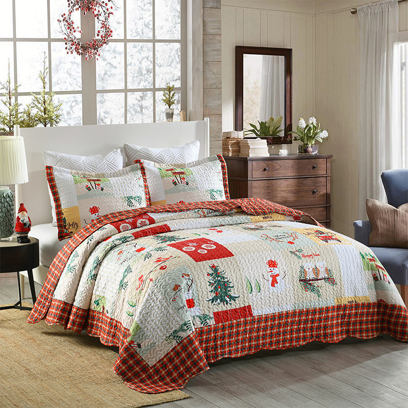 3-piece Merry Christmas Lightweight Bedspread Set