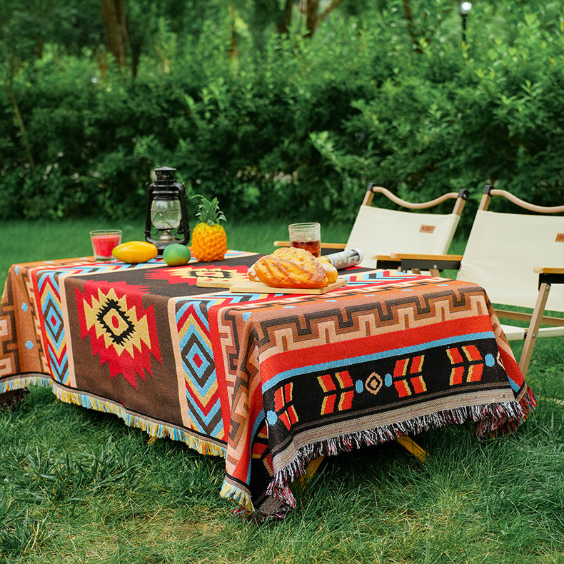 Bohemian Couch Sofa Cover Picnic Mat Outdoor Camping Blanket