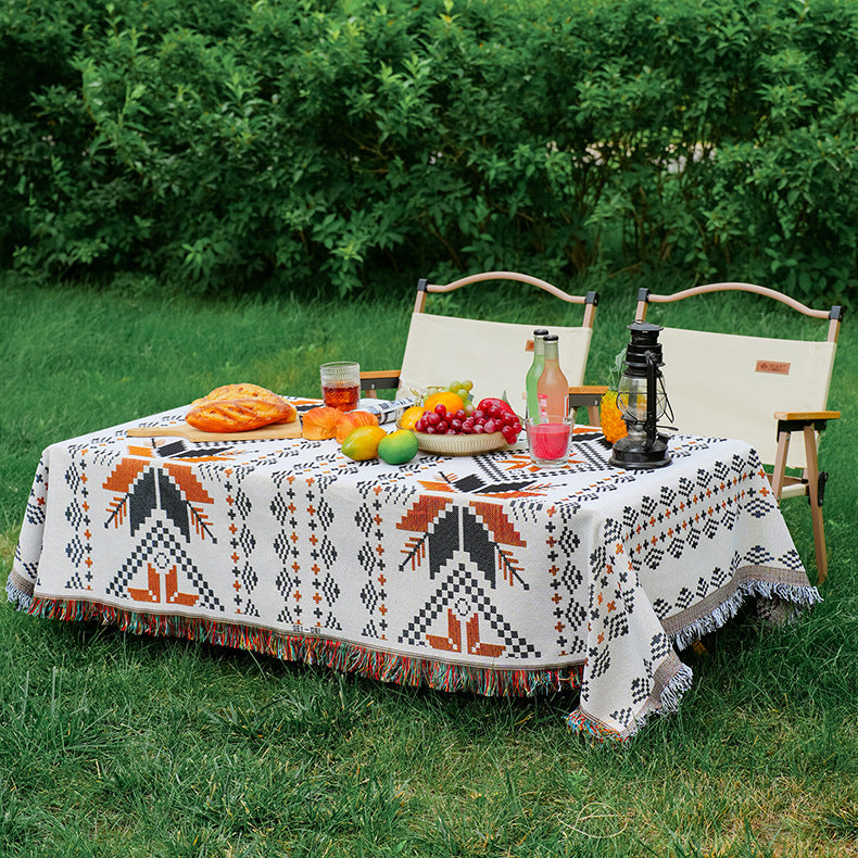 Bohemian Couch Sofa Cover Picnic Mat Outdoor Camping Blanket