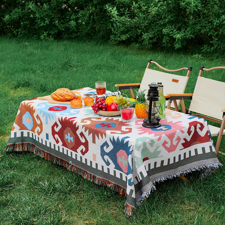 Bohemian Couch Sofa Cover Picnic Mat Outdoor Camping Blanket