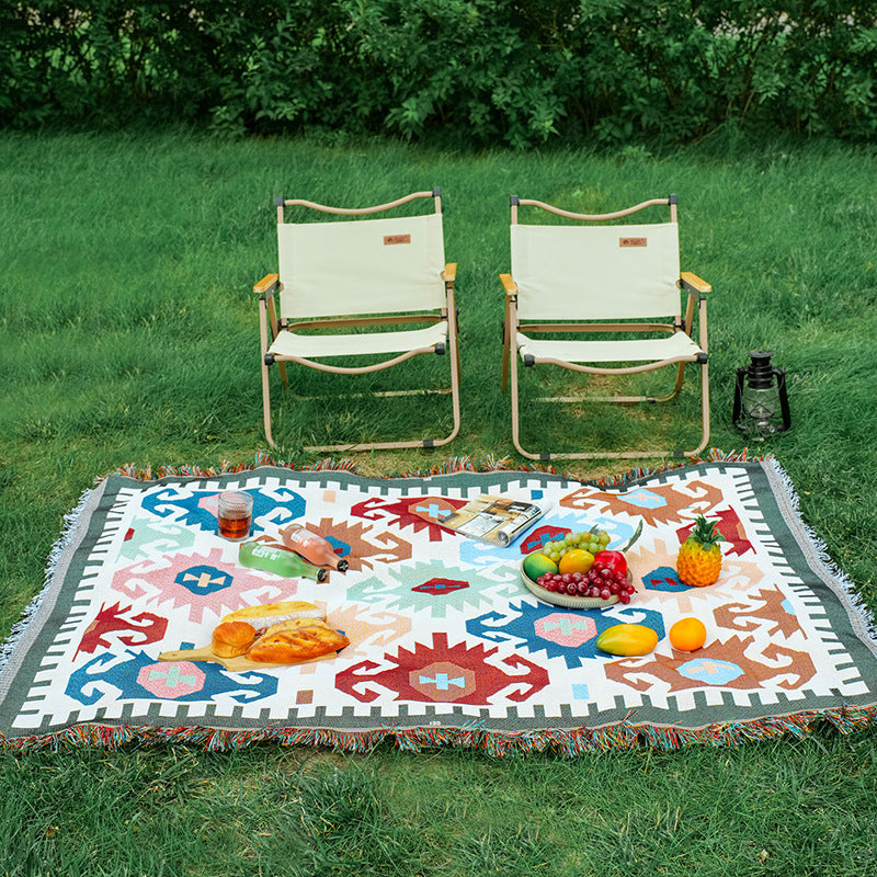 Bohemian Couch Sofa Cover Picnic Mat Outdoor Camping Blanket