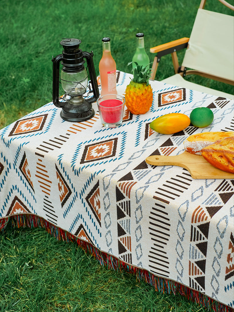 Bohemian Couch Sofa Cover Picnic Mat Outdoor Camping Blanket