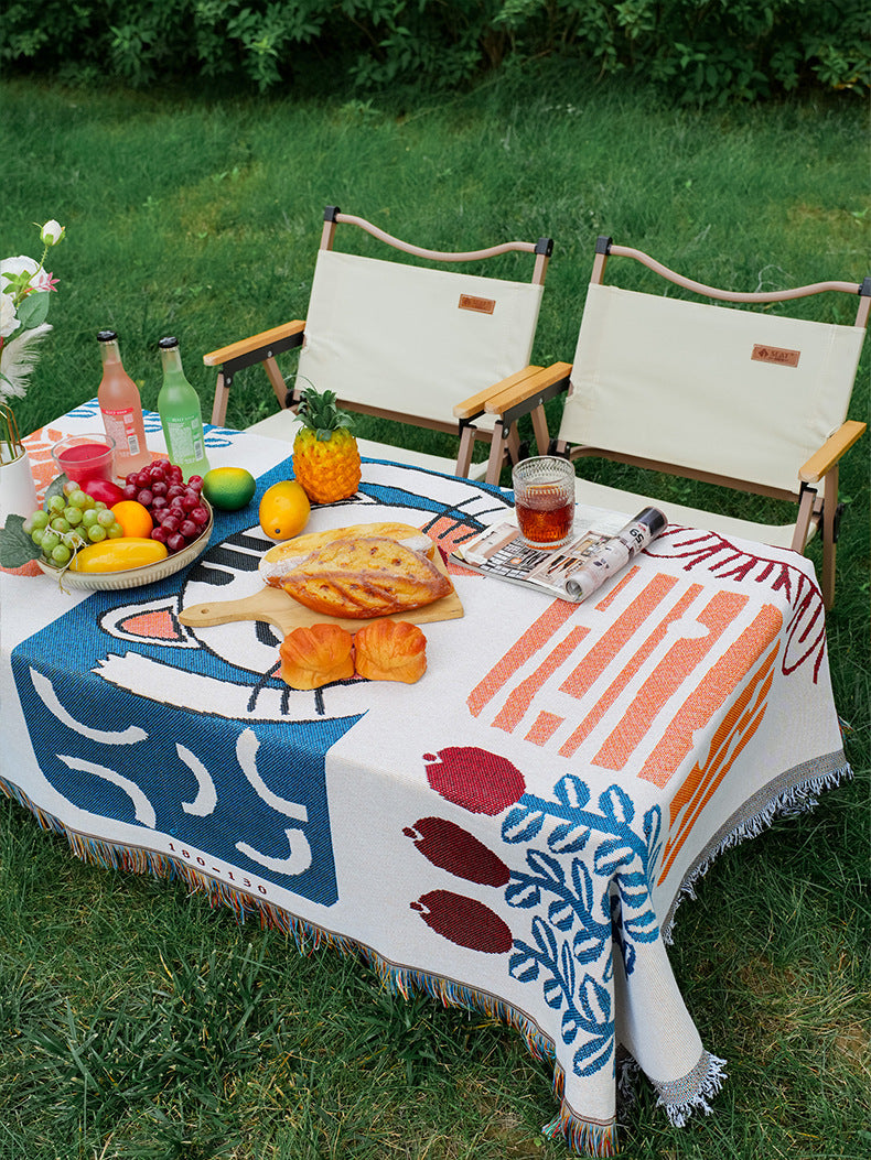 Bohemian Couch Sofa Cover Picnic Mat Outdoor Camping Blanket