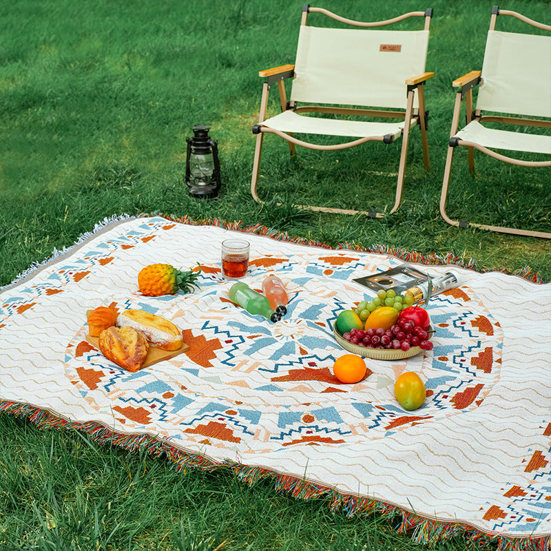 Bohemian Couch Sofa Cover Picnic Mat Outdoor Camping Blanket