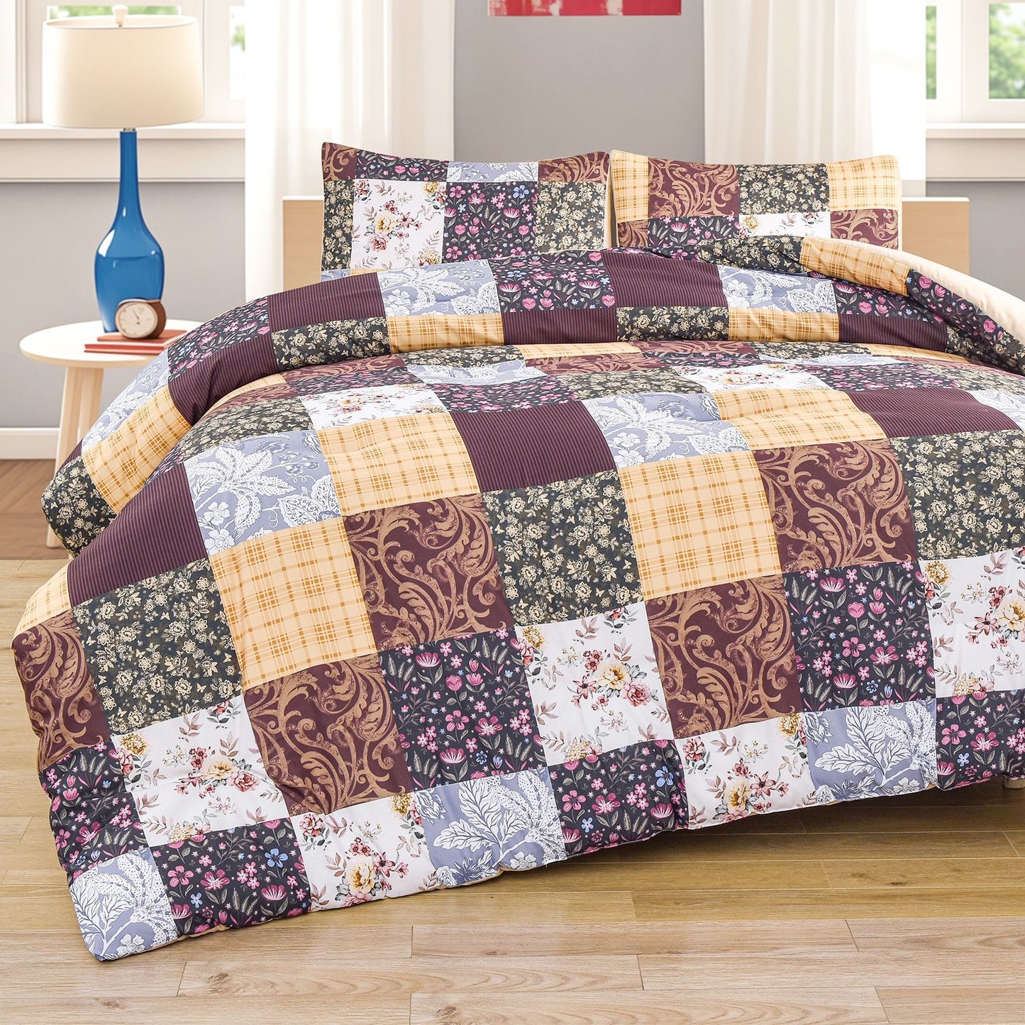 2024 Fall/Winter American Style 3-Piece Floral Comforter Set