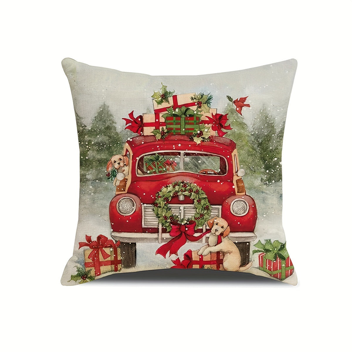 4-piece Merry Christmas Decorations Pillow Covers