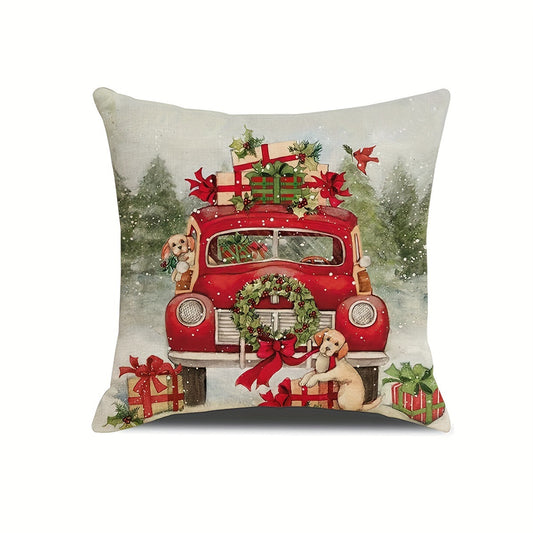 4-piece Merry Christmas Decorations Pillow Covers