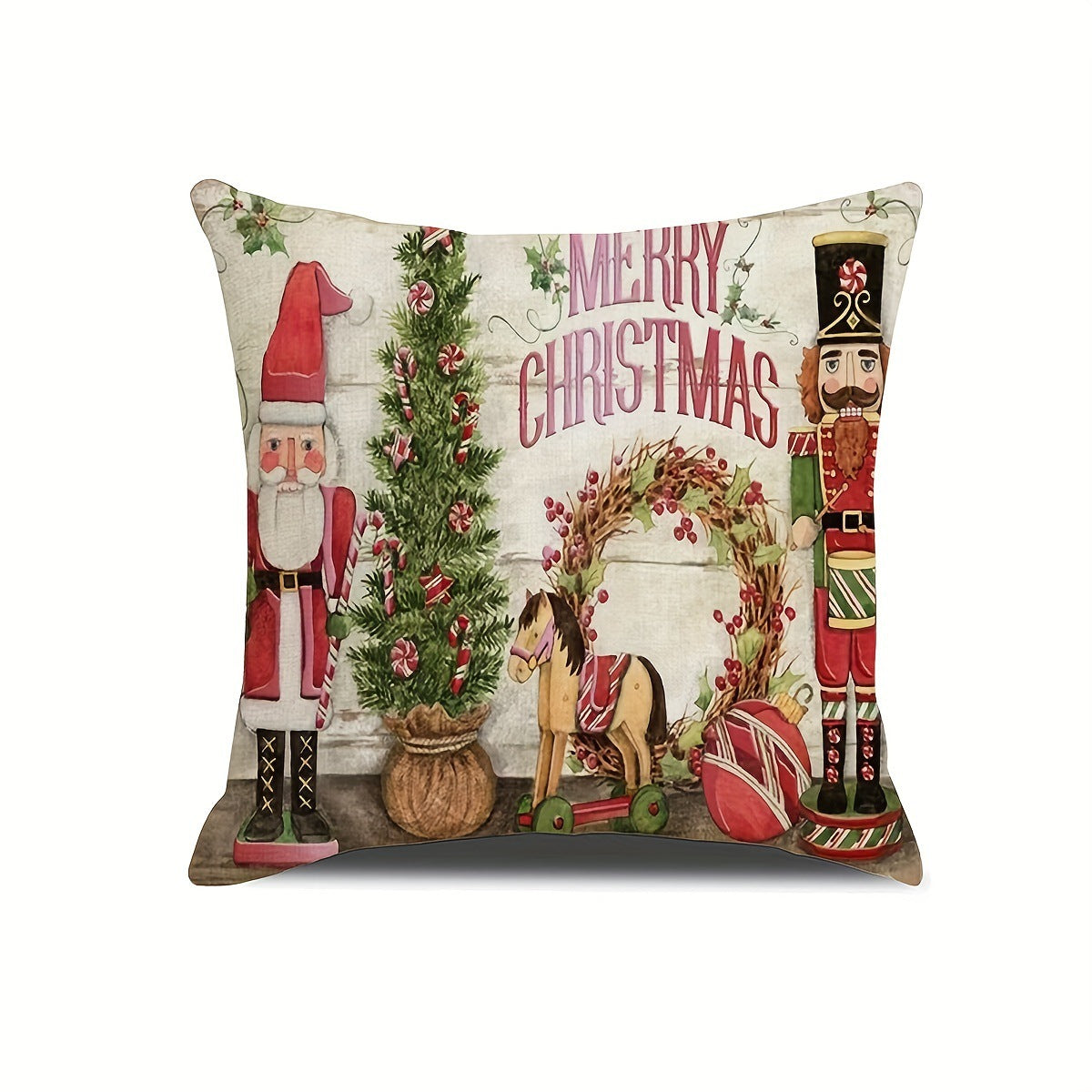 4-piece Merry Christmas Decorations Pillow Covers