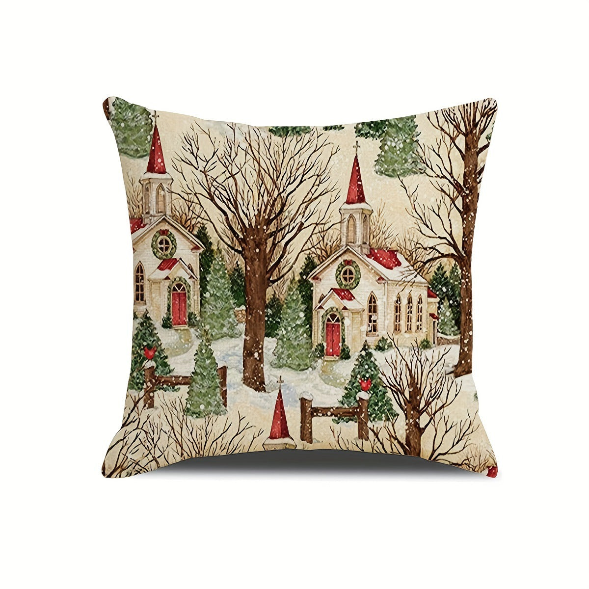 4-piece Merry Christmas Decorations Pillow Covers