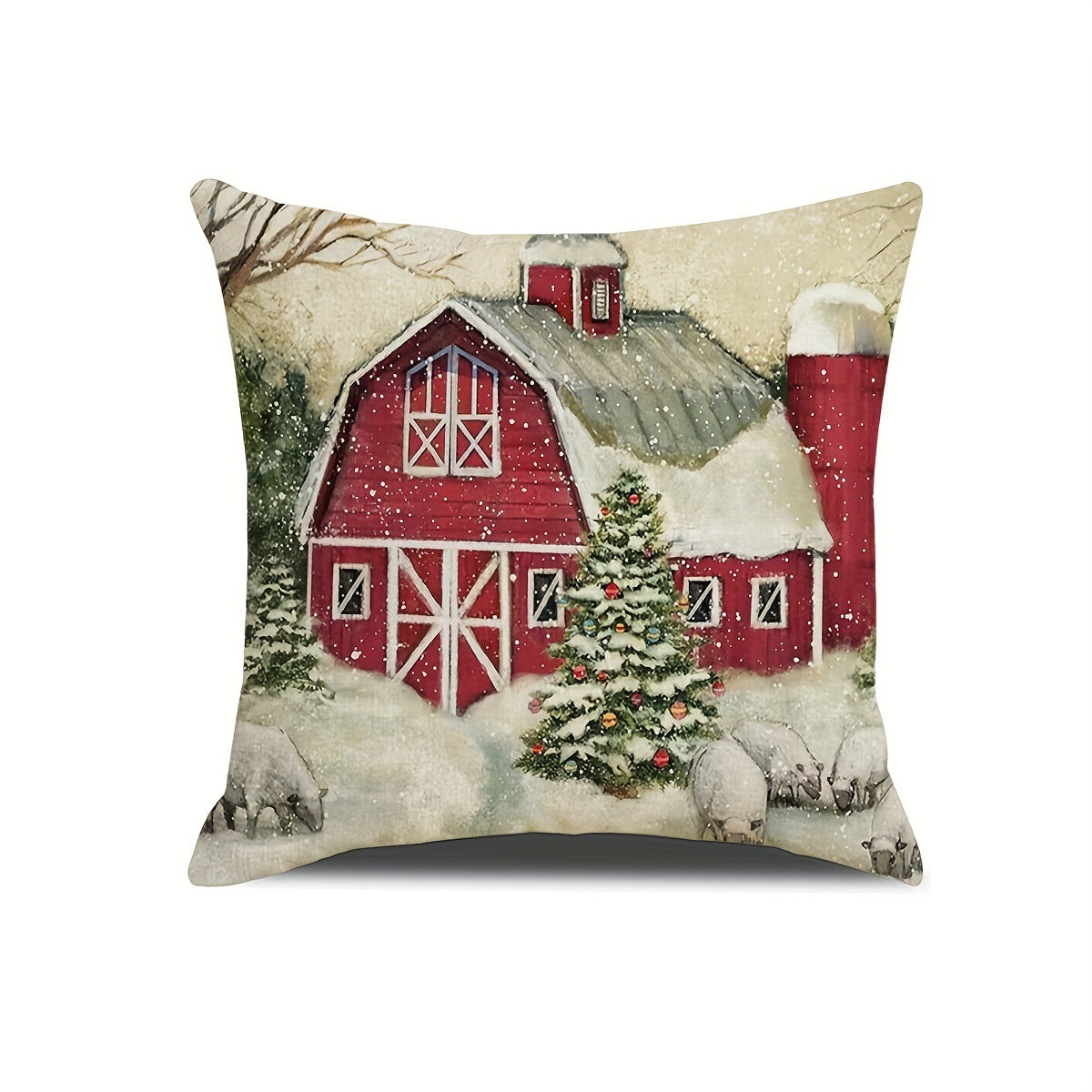 4-piece Merry Christmas Decorations Pillow Covers