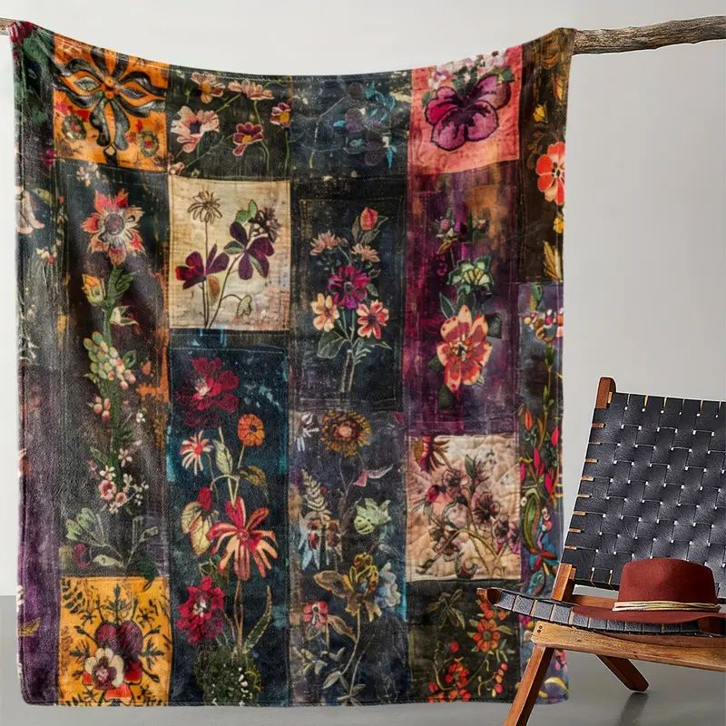 🔥Last Day 69% OFF - Vintage Artistic Sun Tapestry Soft Warm Flannel Throw Blanket