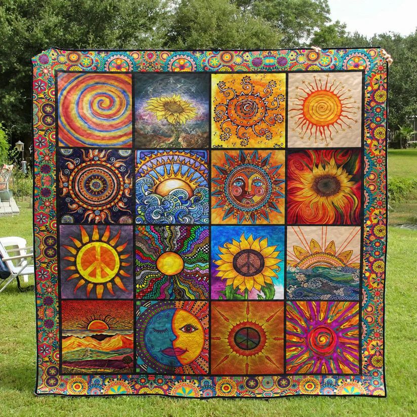 🔥Last Day 69% OFF - Vintage Artistic Sun Tapestry Soft Warm Flannel Throw Blanket