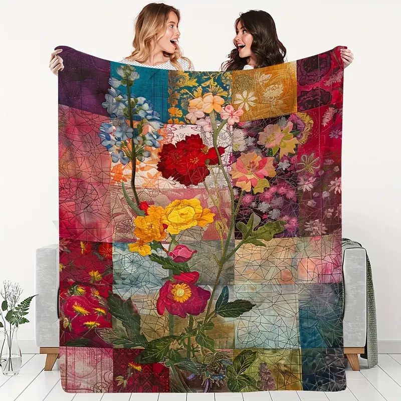 🔥Last Day 69% OFF - Vintage Artistic Sun Tapestry Soft Warm Flannel Throw Blanket