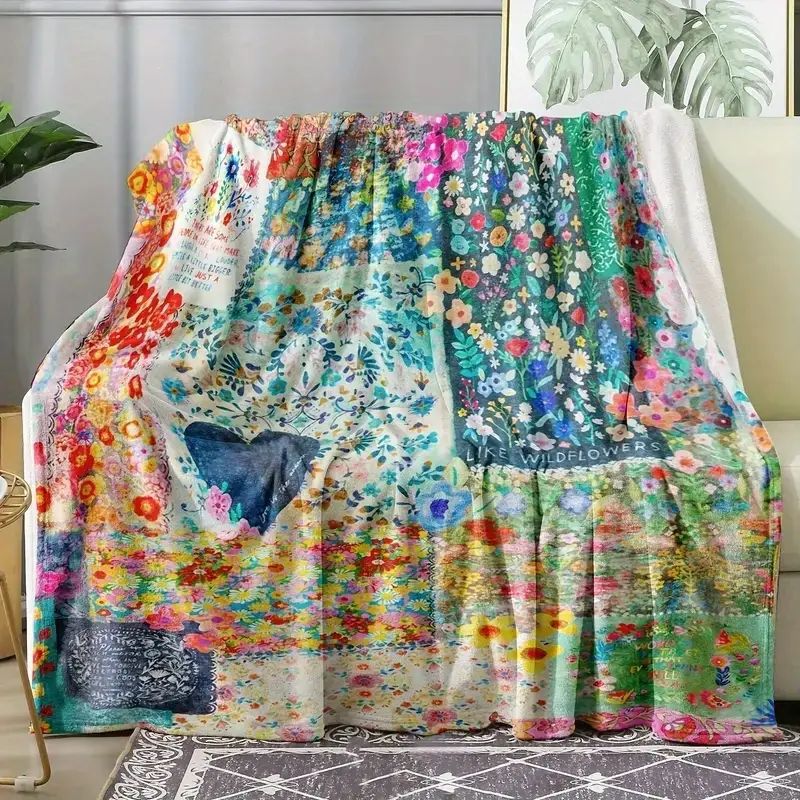 🔥Last Day 69% OFF - Vintage Artistic Sun Tapestry Soft Warm Flannel Throw Blanket