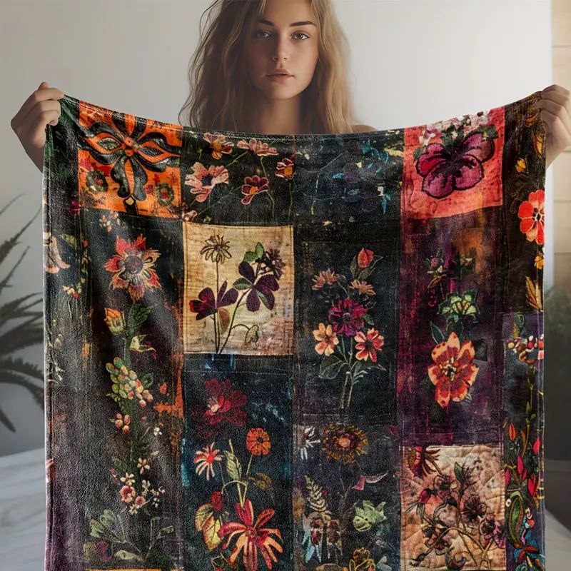 🔥Last Day 69% OFF - Vintage Artistic Sun Tapestry Soft Warm Flannel Throw Blanket