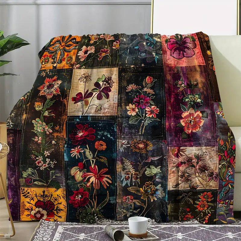 🔥Last Day 69% OFF - Vintage Artistic Sun Tapestry Soft Warm Flannel Throw Blanket