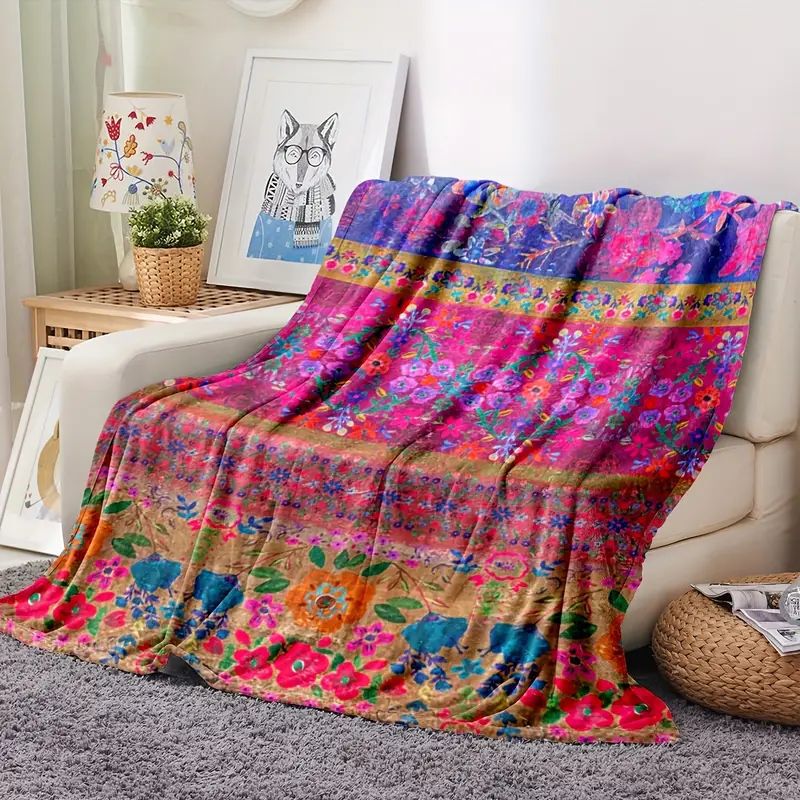 🔥Last Day 69% OFF - Vintage Artistic Sun Tapestry Soft Warm Flannel Throw Blanket