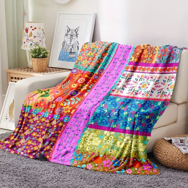 🔥Last Day 69% OFF - Vintage Artistic Sun Tapestry Soft Warm Flannel Throw Blanket