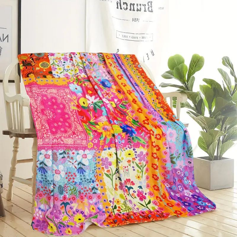 🔥Last Day 69% OFF - Vintage Artistic Sun Tapestry Soft Warm Flannel Throw Blanket