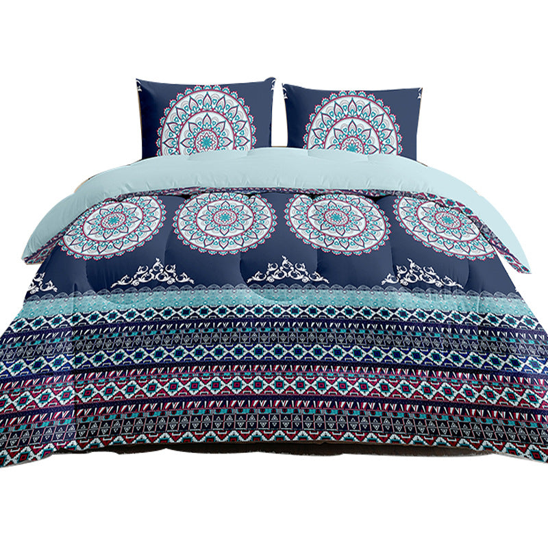 2024 Fall/Winter American Style 3-Piece Circles Print Comforter Set