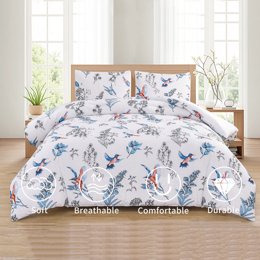 2024 Fall/Winter American Style 3-Piece 3D Hummingbird Print Comforter Set