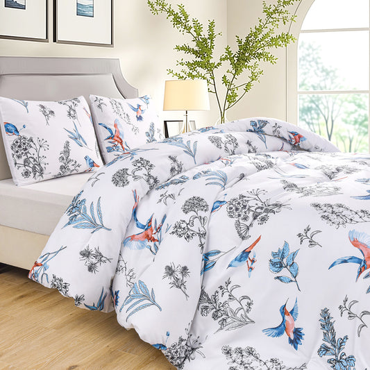 2024 Fall/Winter American Style 3-Piece 3D Hummingbird Print Comforter Set