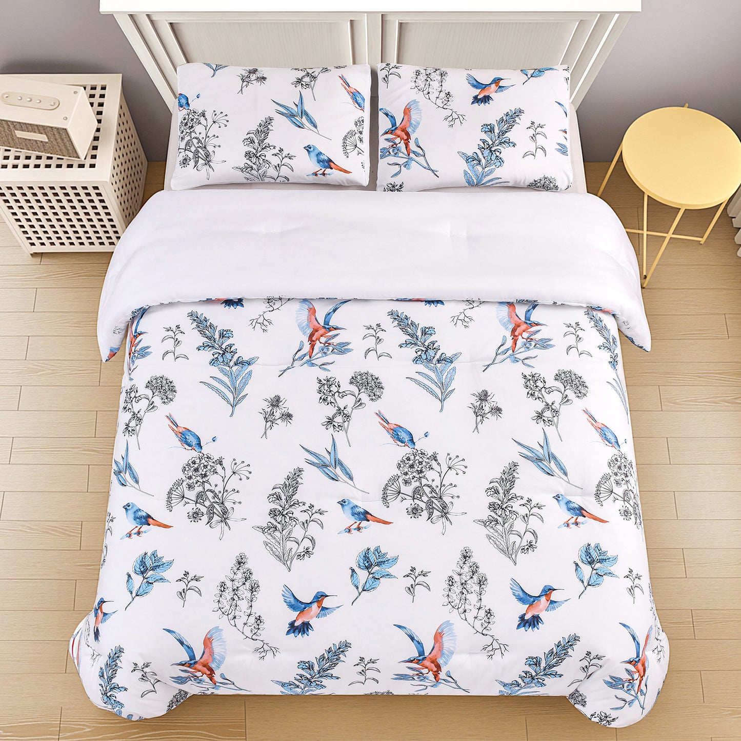 2024 Fall/Winter American Style 3-Piece 3D Hummingbird Print Comforter Set