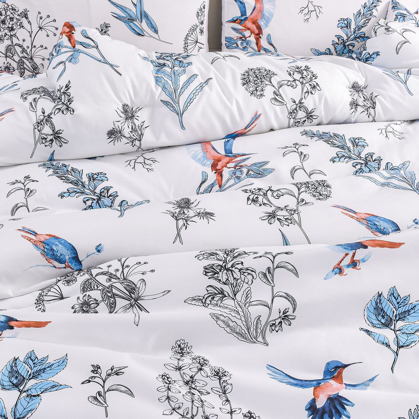 2024 Fall/Winter American Style 3-Piece 3D Hummingbird Print Comforter Set