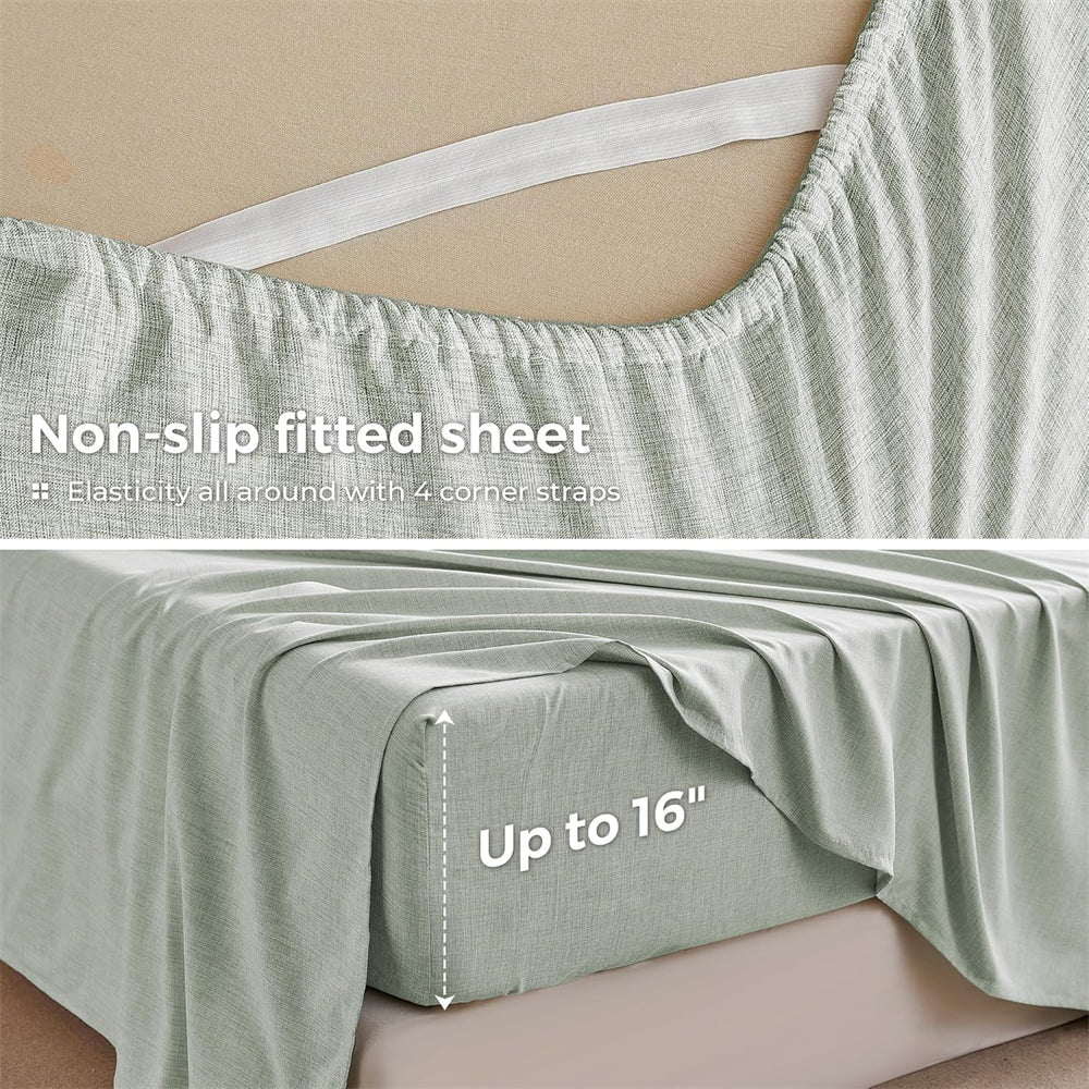 Bedmoon 4-piece Ultral Soft Cationic Cooling Cozy Bed Sheet Set